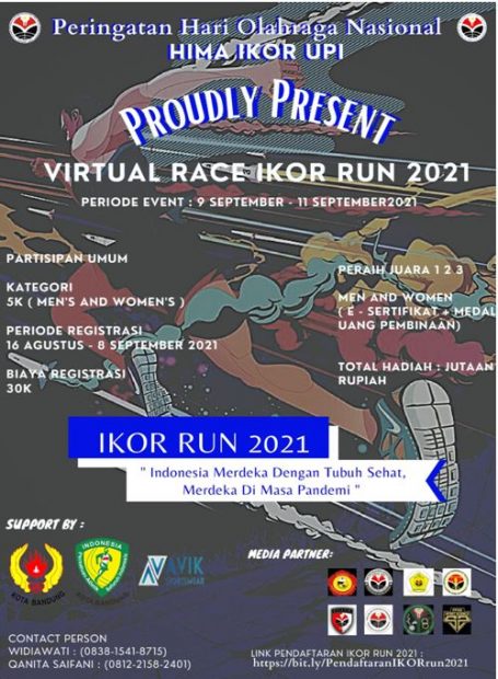 KEGIATAN KEMAHASISWAAN HIMA IKOR: Virtual Race IKOR Run 2021