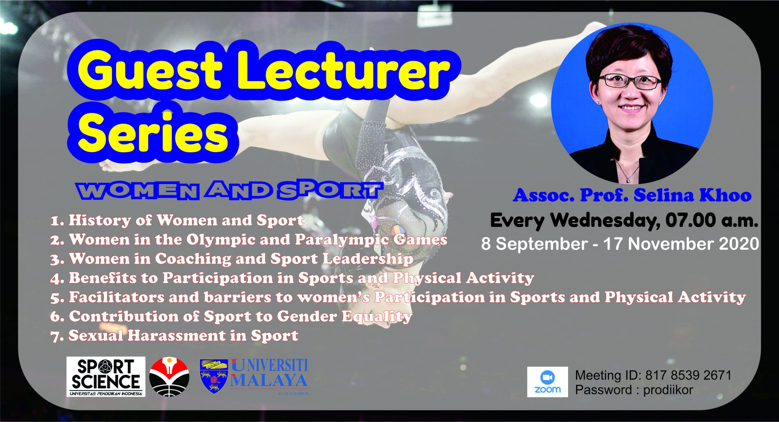Guest Lecture Assoc. Prof Selina Khoo Universiti Malaysia (Women and Sport)