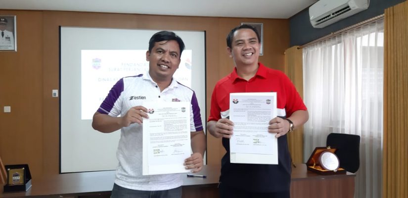 Penandatangan Naskah Kerjasama antara Prodi IKOR dengan KONI Kabupaten Ciamis