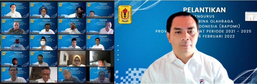 Pelantikan Pengurus Badan Pembina Olahraga Mahasiswa Indonesia (BAPOMI) Prov Jawa Barat Masa Bakti 2021-2025