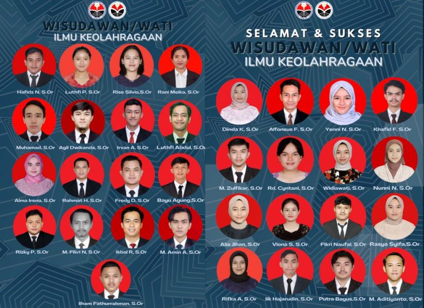 SELAMAT & SUKSES: Para Wisudawan/i Prodi Ilmu Keolahragaan Gelombang 1 Tahun 2020
