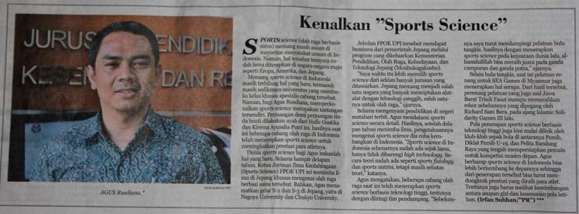 Kenalkan ” Sport Science” Prodi Ilmu Keolahragaan FPOK UPI by Agus Rusdiana
