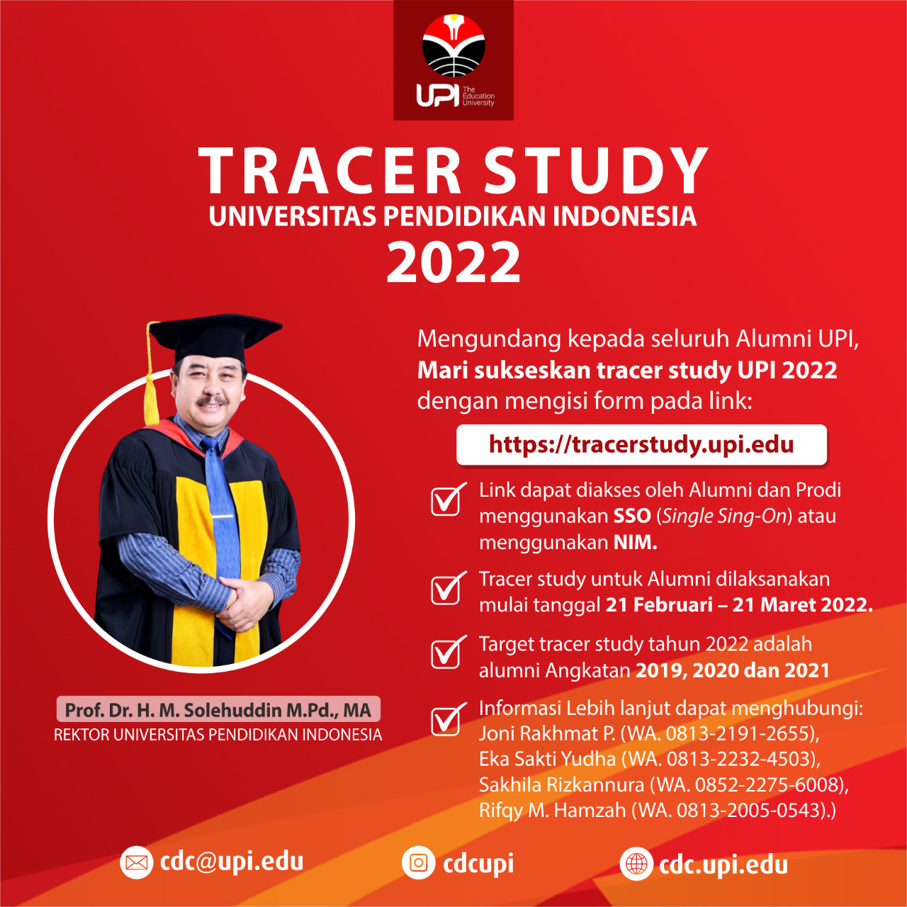 Pelaksanaan Tracer Study Universitas Pendidikan Indonesia Tahun 2022